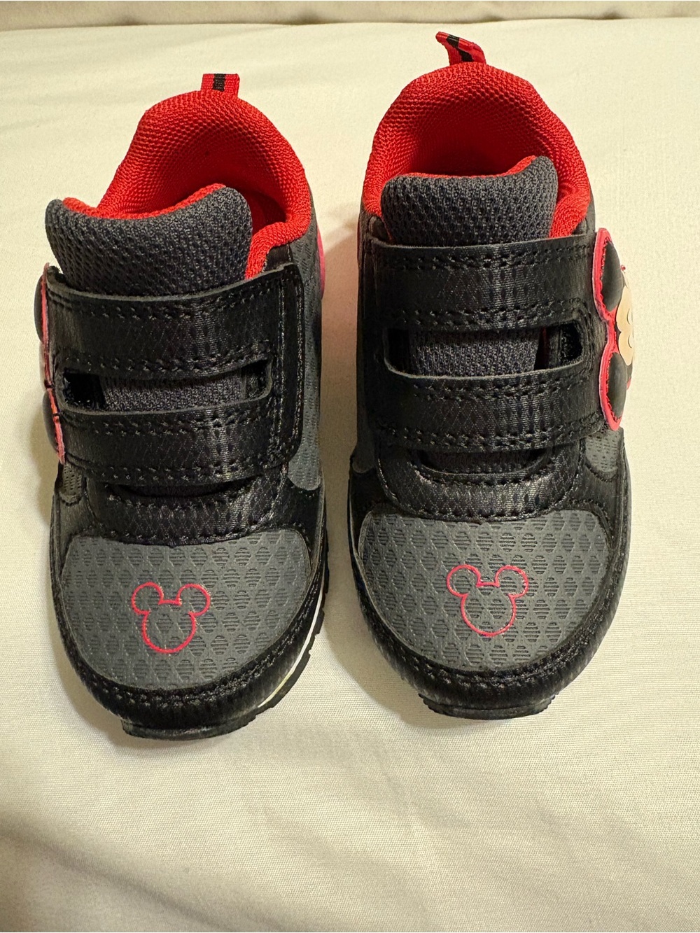 Disney Kids Black & Red Mickey Mouse Sneakers